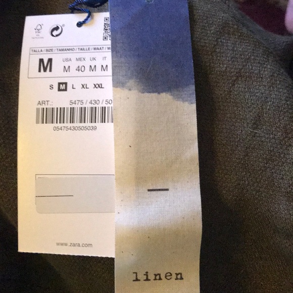 Zara Man Hood Army Green Bomber Jacket Medium - Picture 5 of 5